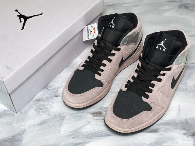 1st Kicks Shoes Powder 1 BQ6472-602 Air Jordan Dirty (W) Iridescent Mid 0804